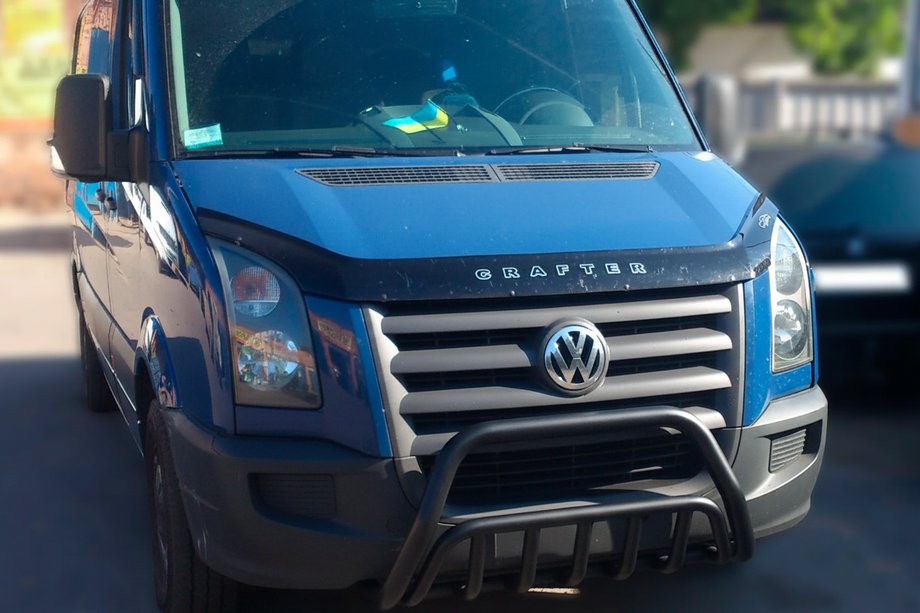 Volkswagen Crafter 2006-2016 Parabullbar Anteriore WT002 Nero (Acciaio Inox) Image