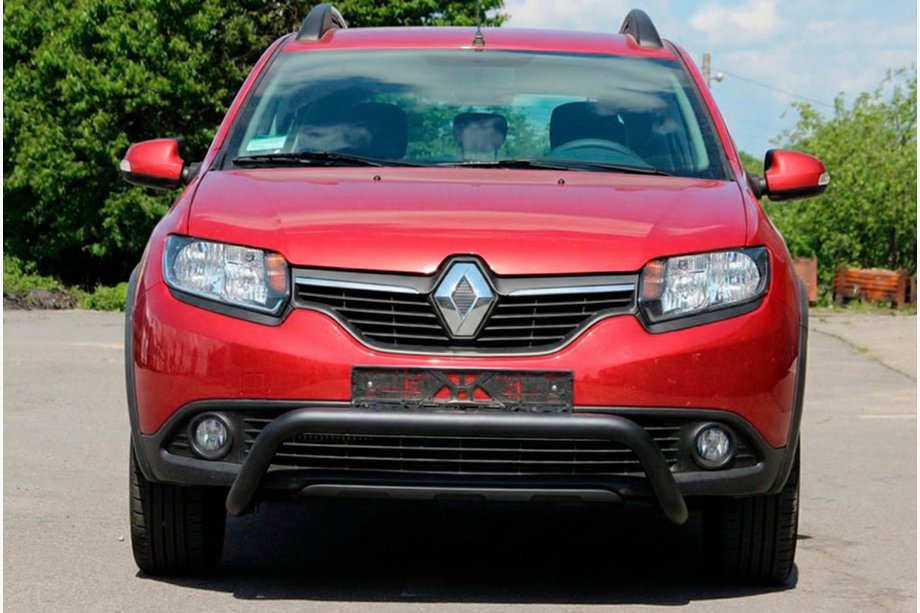Renault Sandero 2013-2022 Parabullbar Anteriore WT007 Nero (Acciaio Inox) Image