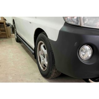 Pedane Laterali BB002 Nero (2 pz, Acciaio Inox) Hyundai H200, H1, Starex 1998-2007 foto 1