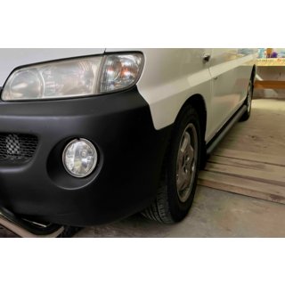 Pedane Laterali BB002 Nero (2 pz, Acciaio Inox) Hyundai H200, H1, Starex 1998-2007 foto 3