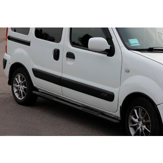 Pedane Laterali Black (2 pz, Acciaio Inox) Renault Kangoo 1998-2008 foto 2