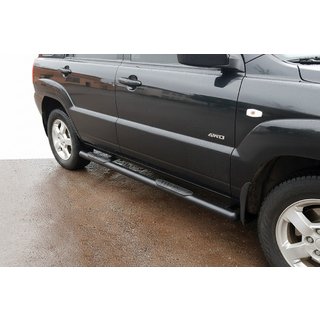 Barre Laterali Black (2 pz, Acciaio Inox) Kia Sportage 2004-2010 foto 1