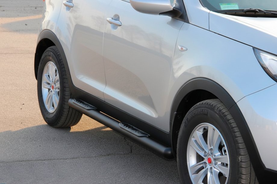 Kia Sportage 2010-2015 Pedane Laterali Black (2 pz, Acciaio Inox) Foto 4