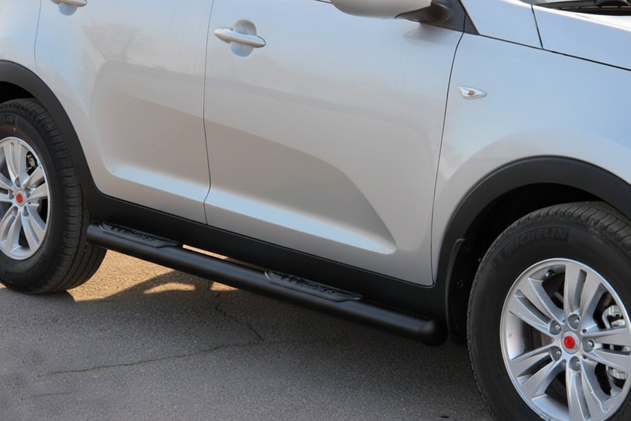 Kia Sportage 2010-2015 Pedane Laterali Black (2 pz, Acciaio Inox) Foto 2