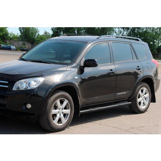 Tubi laterali per base standard Nero (2 pz, acciaio inox) Toyota Rav 4 2006-2013 foto 2