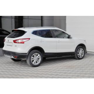 Pedane Laterali Black (2014-2017, 2 pz, acciaio inox) Nissan Qashqai 2014-2021 foto 1