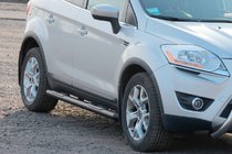 Ford Kuga 2008-2013 Tubi Laterali Dritti Black (2 pz, Acciaio Inox) foto 2