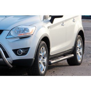 Tubi Laterali Dritti Black (2 pz, Acciaio Inox) Ford Kuga 2008-2013 foto 1