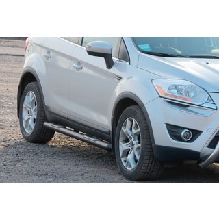 Tubi Laterali Dritti Black (2 pz, Acciaio Inox) Ford Kuga 2008-2013 foto 2
