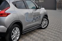 Nissan Juke 2010-2019 Barre Laterali Ø60 Nero (2 pz, Acciaio Inox) foto 2