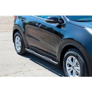 Barre Laterali BB002 Nero (2 pz, Acciaio Inox) Kia Sportage 2015-2021 foto 4