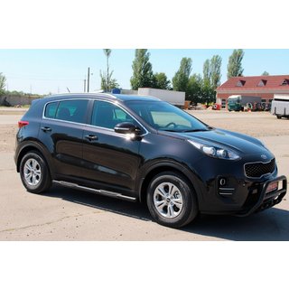 Barre Laterali BB002 Nero (2 pz, Acciaio Inox) Kia Sportage 2015-2021 foto 2