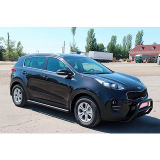 Barre Laterali BB001 Nero (2 pz, Acciaio Inox) Kia Sportage 2015-2021 foto 2