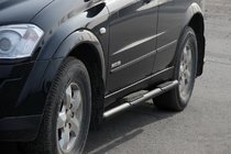 SsangYong Kyron 2005-2014 Barre Laterali BB002 Nero (2 pz, Acciaio Inox) foto 1