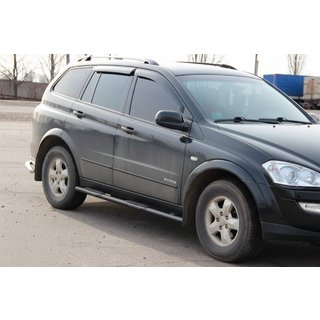Barre Laterali BB002 Nero (2 pz, Acciaio Inox) SsangYong Kyron 2005-2014 foto 2