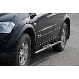 Barre Laterali BB002 Nero (2 pz, Acciaio Inox) SsangYong Kyron 2005-2014 foto 1