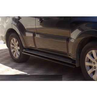 Barre Laterali Black (2 pz, Acciaio Inox) Mitsubishi Pajero Wagon III 1999-2006 foto 3