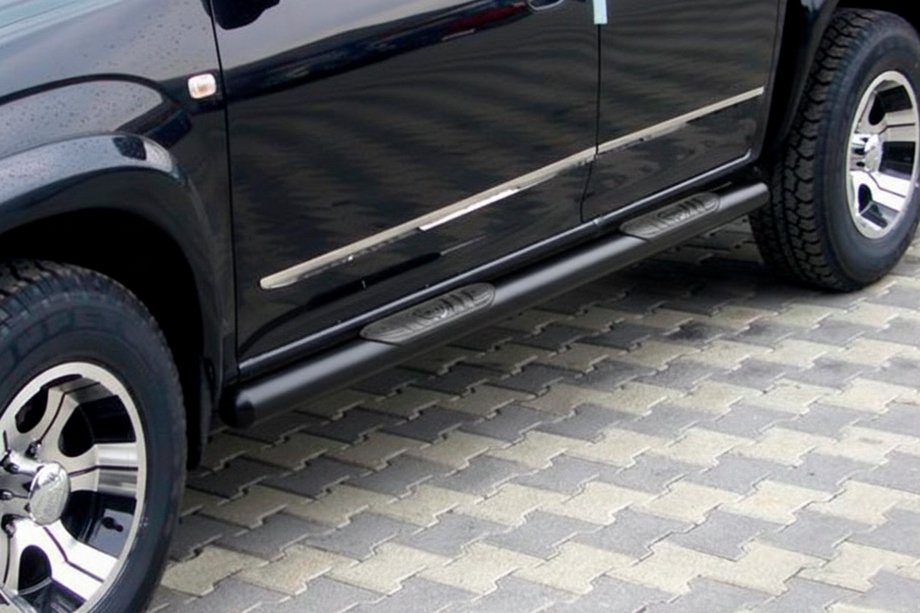 Kia Carens 1999-2012 Barre Laterali Black (Acciaio Inox) Image