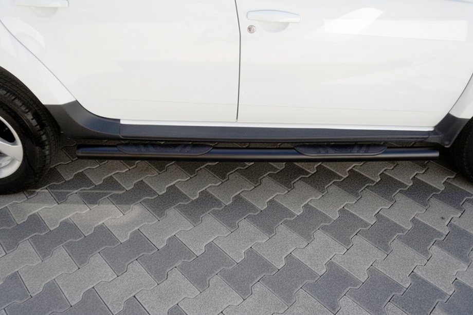 Renault Duster 2018-2024 Pedane Laterali BB002 Nero (2 pz, Acciaio Inox) Image