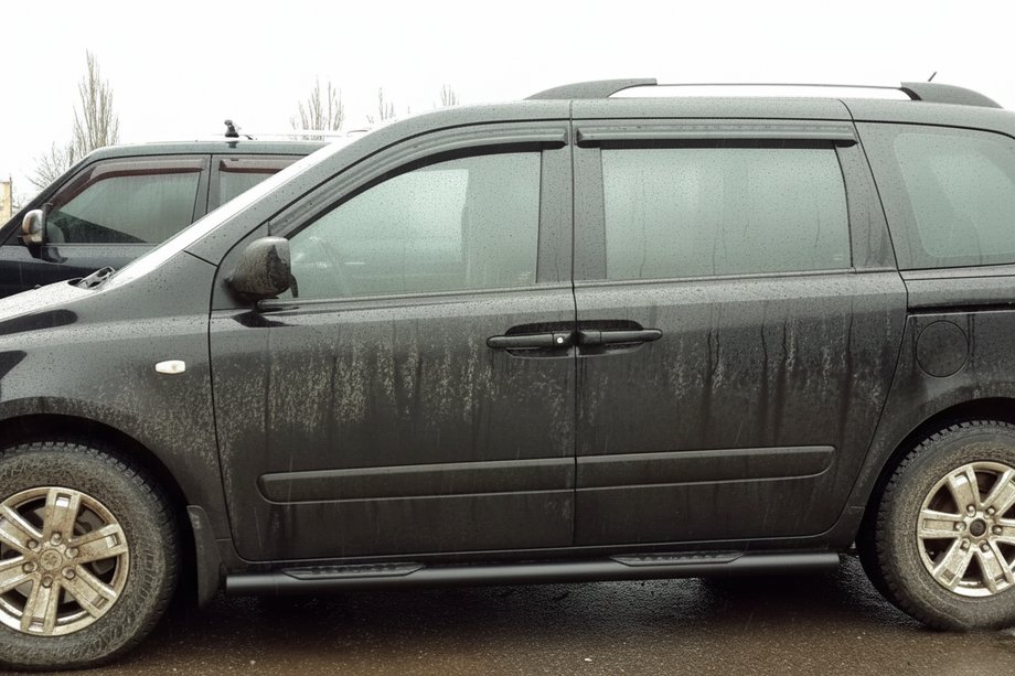 Kia Carnival 2002-2013 Barre Laterali Black (2 pz, acciaio inox) Image