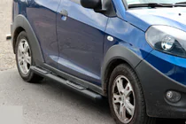 Chery Beat 2009-2015 Pedane Laterali Black (2 pz, Acciaio Inox) foto 2