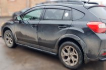 Subaru XV 2011-2017 Barre Laterali BB002 Nero (2 pz, Acciaio Inox) foto 3
