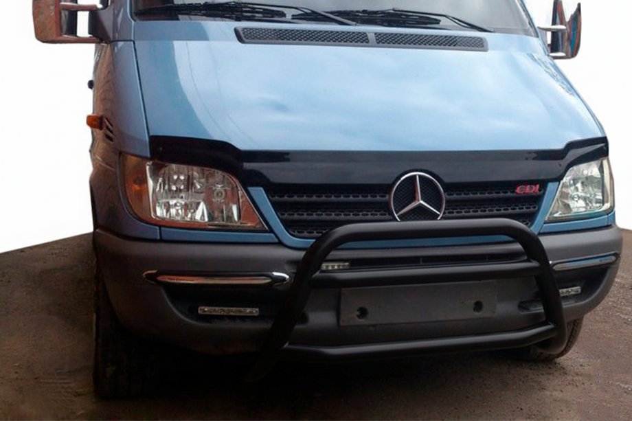 Mercedes Sprinter W901/902/903/904/905 1995–2006 Parabulloni WT022 Nero (Acciaio Inox) Foto 1