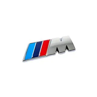 Emblema M 85mm x 30mm (Acciaio Inox) foto 3