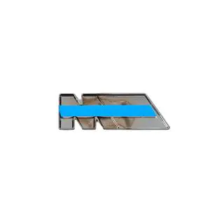 Emblema M 85mm x 30mm (Acciaio Inox) foto 4