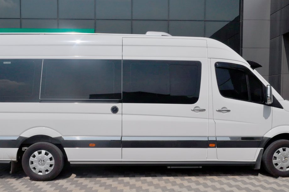 Volkswagen Crafter 2006-2016 Pedane Laterali Black (2 pz, Acciaio Inox) Foto 3