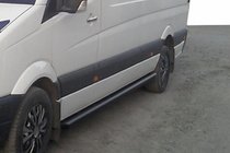 Mercedes Sprinter W907/W910 2018- Pedane Laterali Black (2 pz, Acciaio Inox) foto 3