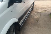 Mercedes Sprinter W907/W910 2018- Pedane Laterali Black (2 pz, Acciaio Inox) foto 1