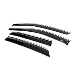 Deflettori finestrini con profilo cromato (4 pz, Niken) Nissan Qashqai 2021- foto 2