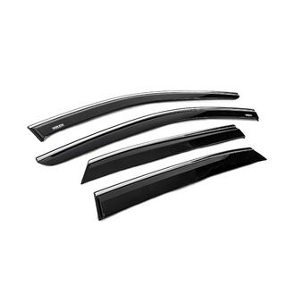 Deflettori finestrini con profilo cromato (4 pz, Niken) Nissan Qashqai 2021- foto 3
