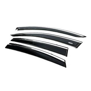 Deflettori finestrini con profilo cromato (4 pz, Niken) Subaru Crosstrek 2017-2023 foto 2