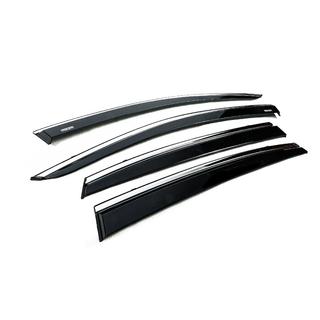 Deflettori finestrini con profilo cromato (4 pz, Niken) Subaru Crosstrek 2017-2023 foto 3