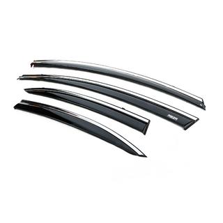 Deflettori finestrini con profilo cromato (4 pz, Niken) Honda Civic Sedan VIII 2006-2011 foto 2