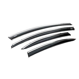 Deflettori finestrini con profilo cromato (4 pz, Niken) Honda Civic Sedan VIII 2006-2011 foto 3