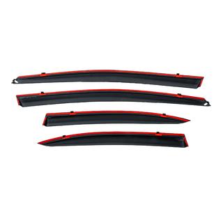 Deflettori finestrini con profilo cromato (4 pz, Niken) Honda Civic Sedan VIII 2006-2011 foto 4