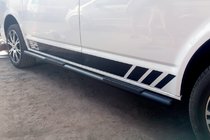 Volkswagen T5 Multivan 2003–2010 Barre Laterali Black (2 pz, acciaio inox) foto 3