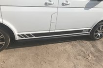 Volkswagen T5 2010-2015 Barre Laterali Black (2 pz, acciaio inox) foto 9