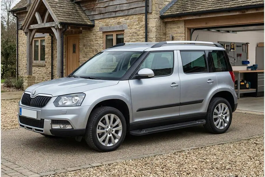 Skoda Yeti 2009-2017 Pedane Laterali RedLine Black (2 pz, Alluminio) Image