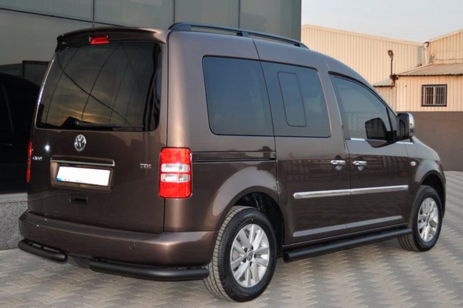 Volkswagen Caddy 2004-2010 Barre Laterali BB001 Nero (2 pz, Acciaio Inox) Foto 6