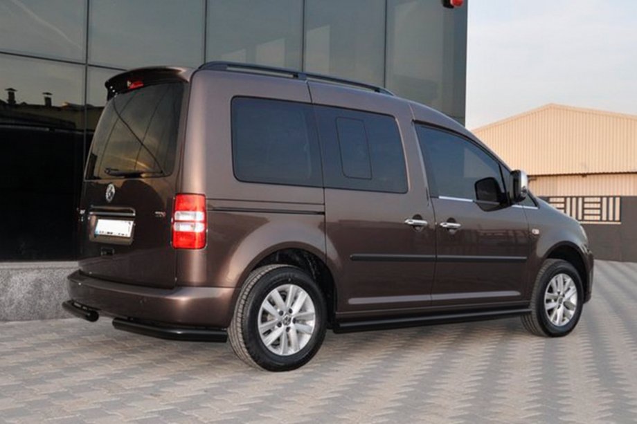 Volkswagen Caddy 2004-2010 Barre Laterali BB001 Nero (2 pz, Acciaio Inox) Foto 7