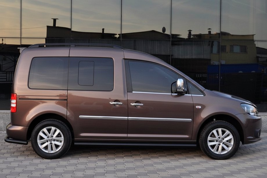 Volkswagen Caddy 2004-2010 Barre Laterali BB001 Nero (2 pz, Acciaio Inox) Foto 10