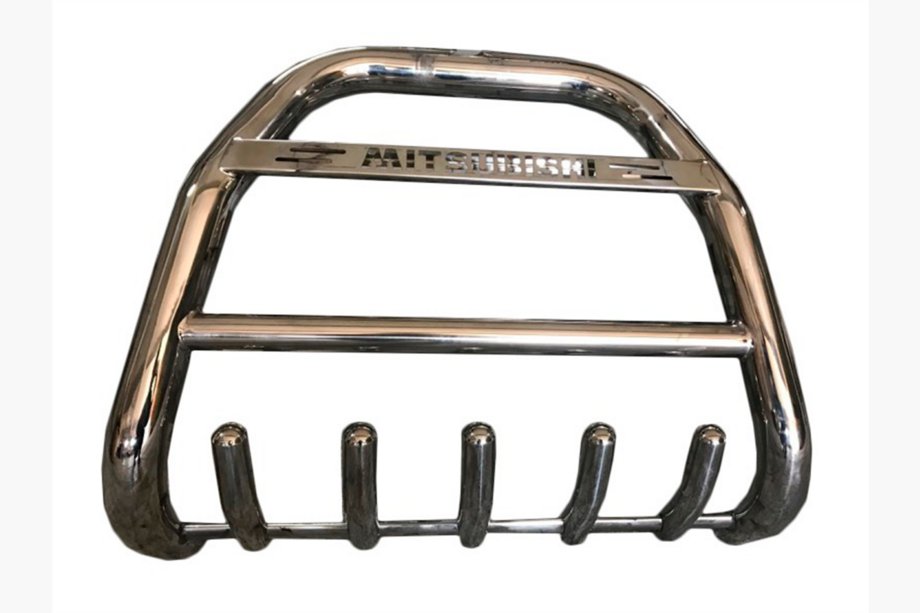 Mitsubishi Pajero Wagon IV 2006-2021 Parabulloni QT012 (Acciaio Inox) Foto 1