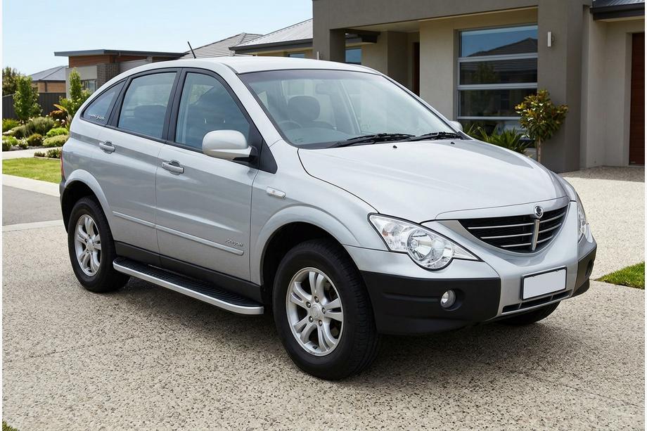 SsangYong Action 2005-2018 Pedane Laterali Tayga Grey (2 pz, Alluminio) Image