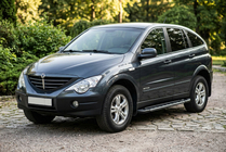 SsangYong Action 2005-2018 Pedane Laterali RedLine Black (2 pz, Alluminio) foto 1