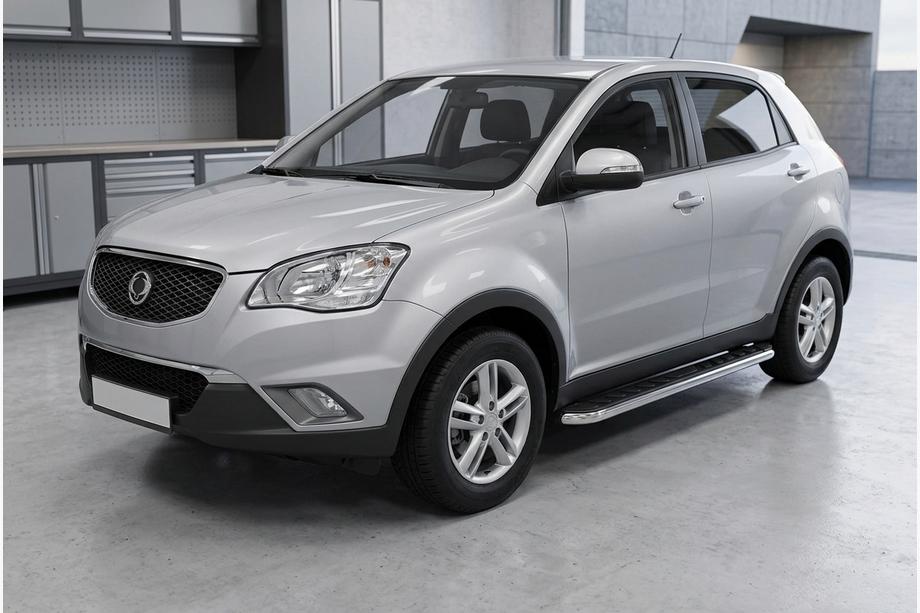 SsangYong Korando 2010-2019 Pedane Laterali Maydos V1 (2 pz, Alluminio e Acciaio Inox) Image