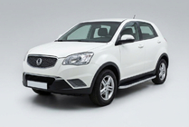 SsangYong Korando 2010-2019 Pedane Laterali Tayga Grey (2 pz, Alluminio) foto 1